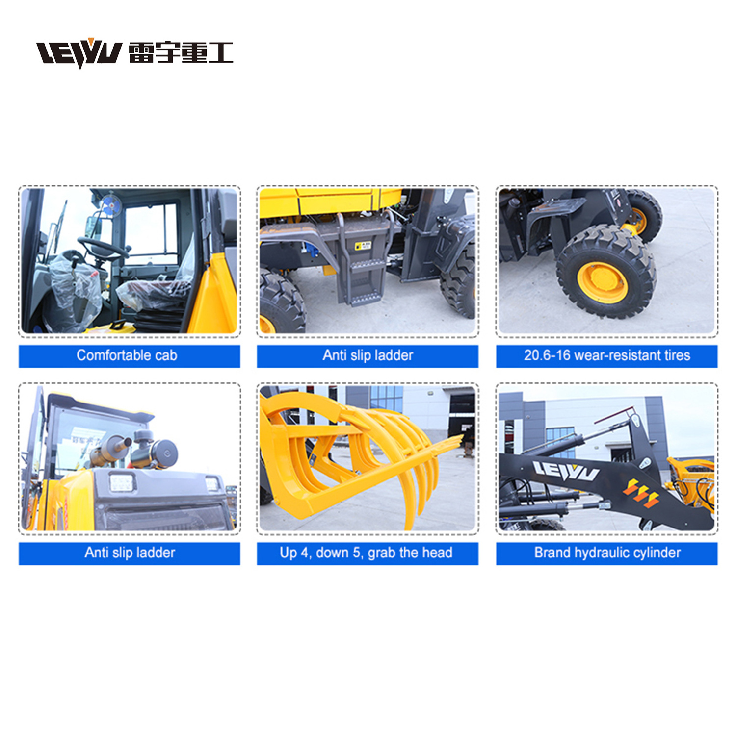 Earth-Moving Machinery Mini Towable Loader With Weichai 490 Turbocharged Engine