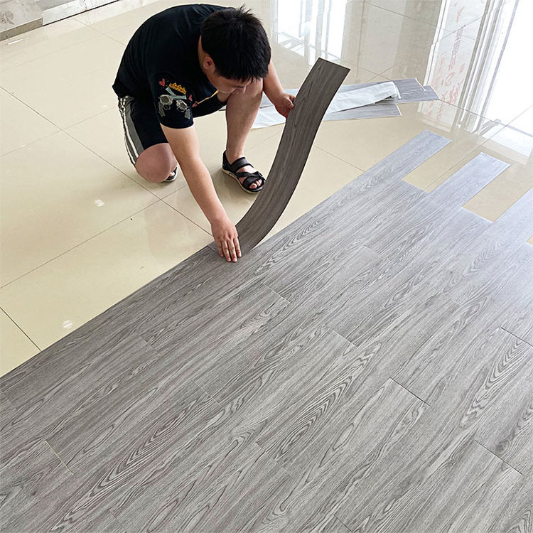 Hospital Waterproof Anti-Scratched 2mm Peel And Stick Self Adhesive LVP Flooring Vinyl Plank Glue Down LVT PVC Flooring Tile