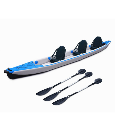 High Quality Rowing Boat  3 Person Inflatable Fishing Kayak Drop Stitch Kayak