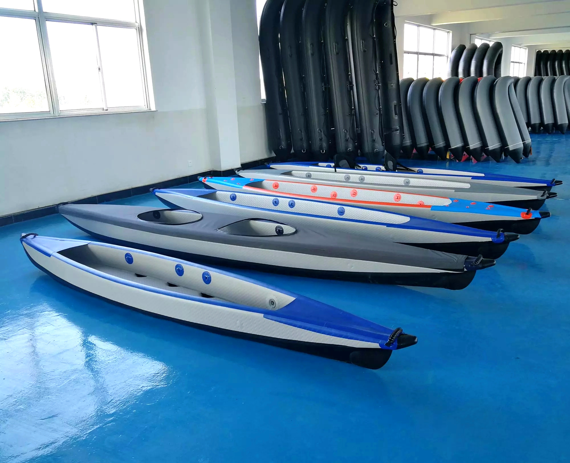 High Quality Rowing Boat  3 Person Inflatable Fishing Kayak Drop Stitch Kayak