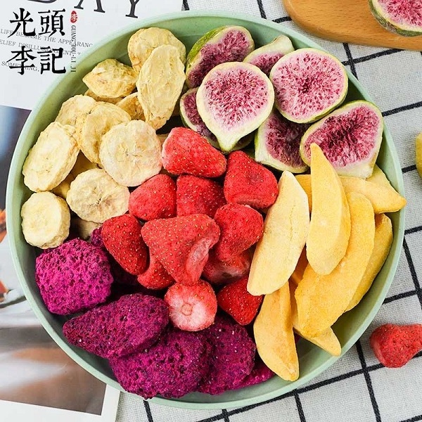 108g mixed various fruit chips vacuum dried strawberry&peach fresh dehydrated mango halal certification yummy snack fruit crisps