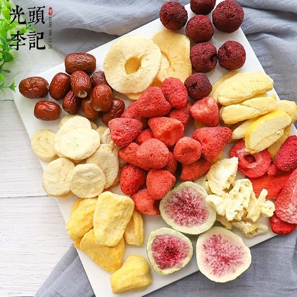 108g mixed various fruit chips vacuum dried strawberry&peach fresh dehydrated mango halal certification yummy snack fruit crisps