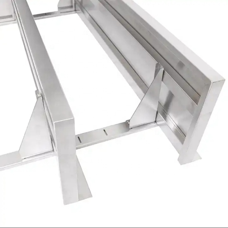 Stainless Steel Shelves For Shopping Malls And Supermarkets Double Layer Wall Shelf