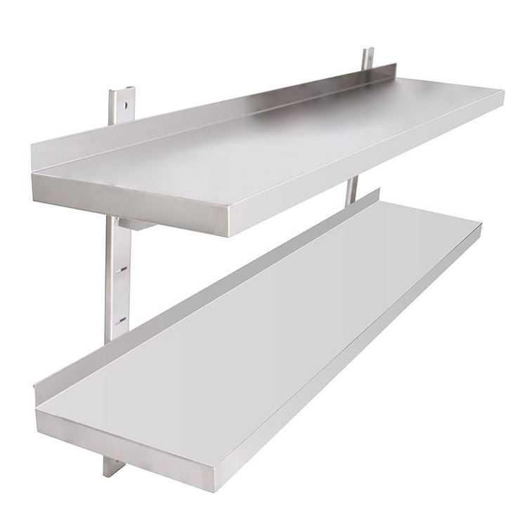 Commercial  Kitchen customized wall shelf stainless steel wall shelf