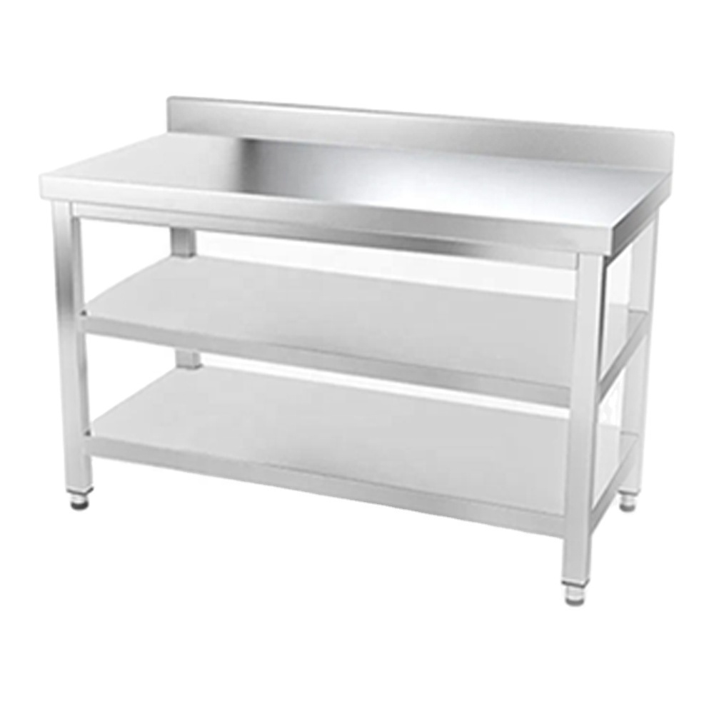 Kitchen Work Bench Table Stainless Steel Work Table  Commercial  Kitchen