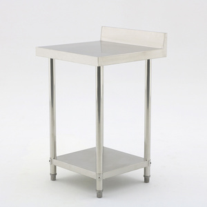 Catering Equipment Kitchen Corner Bench Work Preparation Table For Restaurant Stainless Steel With 3 Layers With Wheels