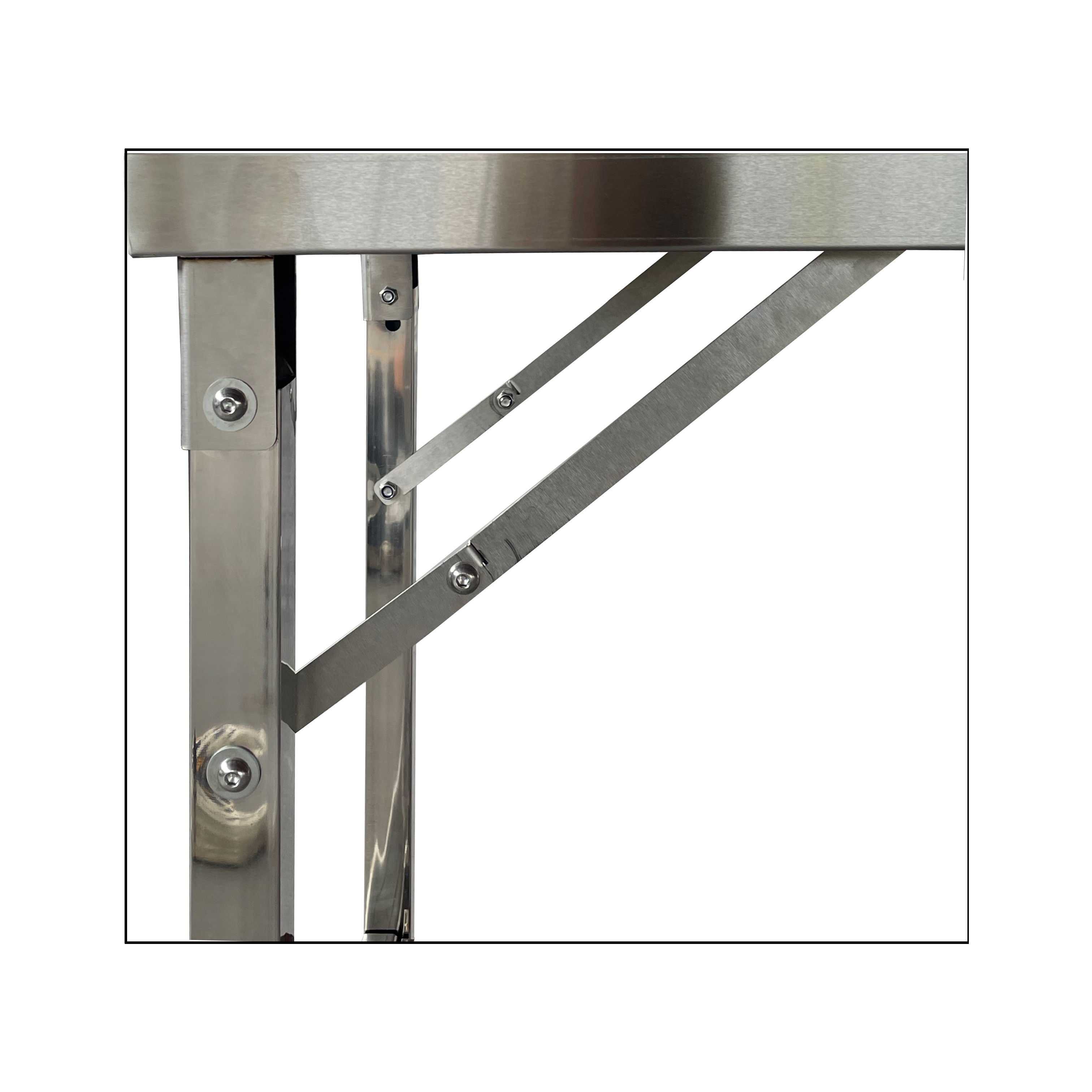 Customized Stainless Steel Folding Table Commercial Stainless Steel Folded Work Table