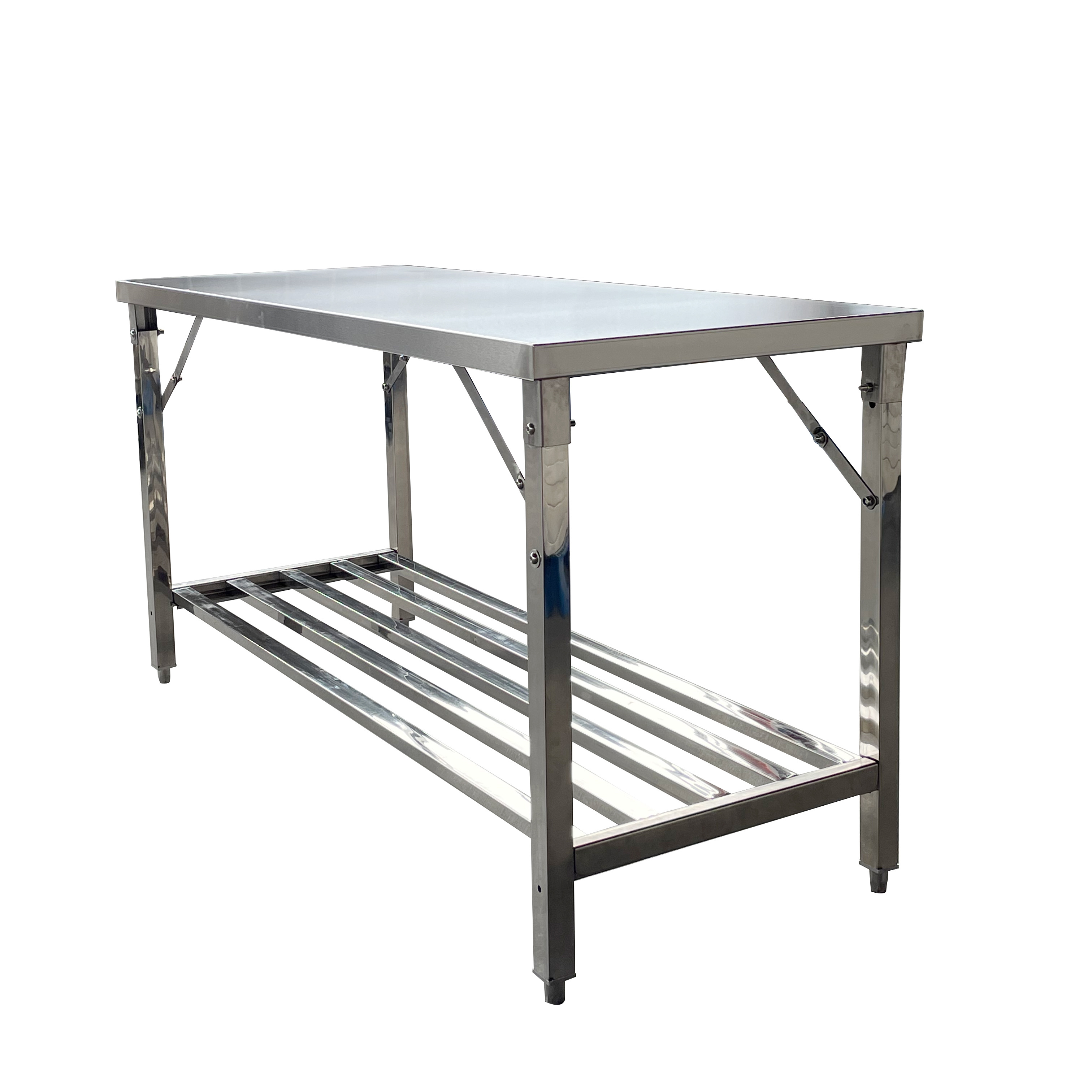 Customized Stainless Steel Folding Table Commercial Stainless Steel Folded Work Table