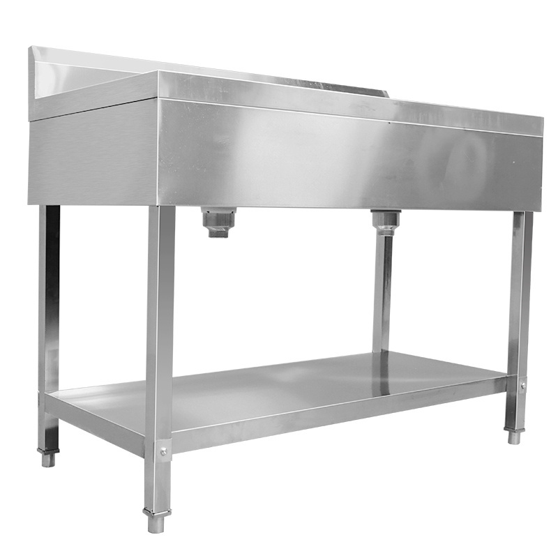 High Quality 201/304 Stainless Steel Commercial sink Custom Kitchen freestanding Equipment Durable Sink 1.5m