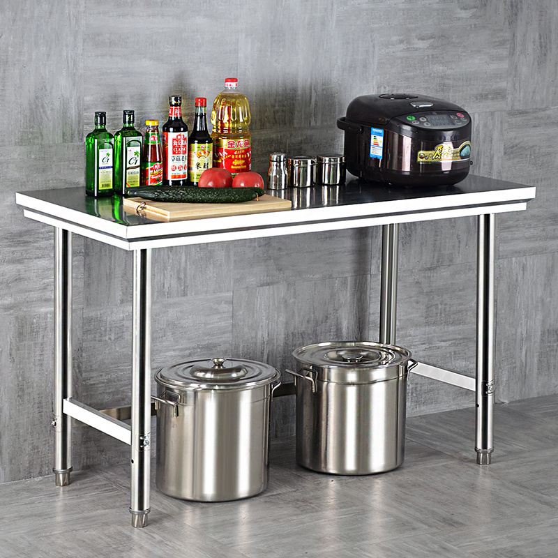 201/304 stainless steel best price big storage rack folding work bench restaurant food table