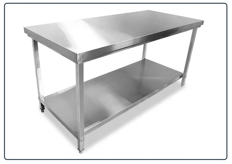 Stainless Steel Work Bench Hotel Commercial Stainless Steel Worktable Inox Working Table