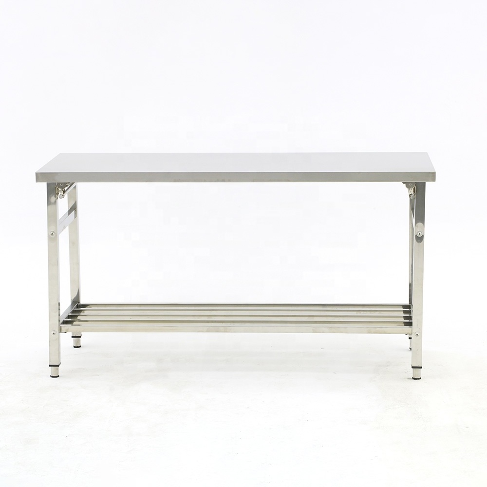 Personal patent 201/304 inox stainless steel folding table for outdoor use camping foldable table