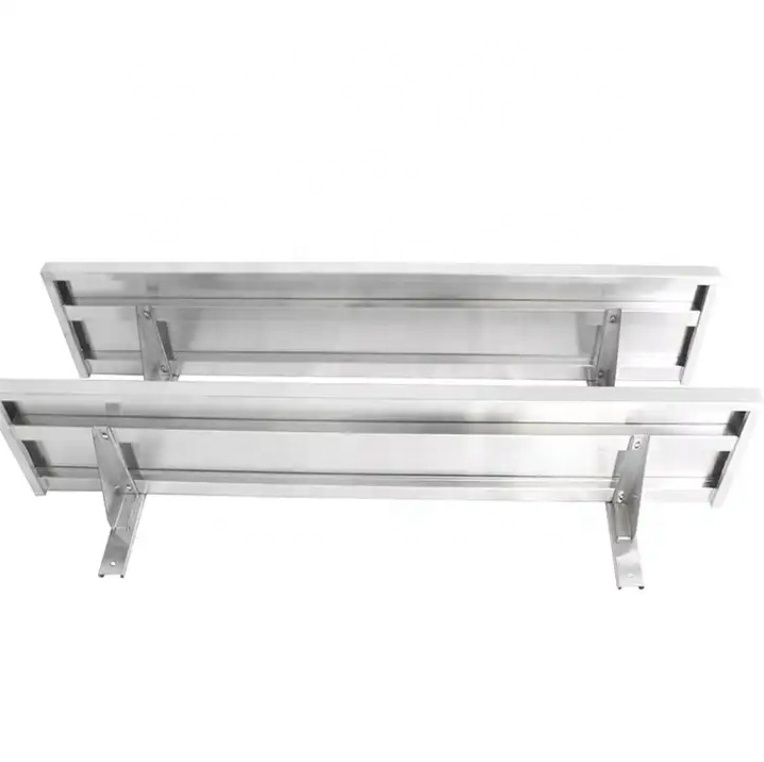 Stainless Steel Shelves For Shopping Malls And Supermarkets Double Layer Wall Shelf