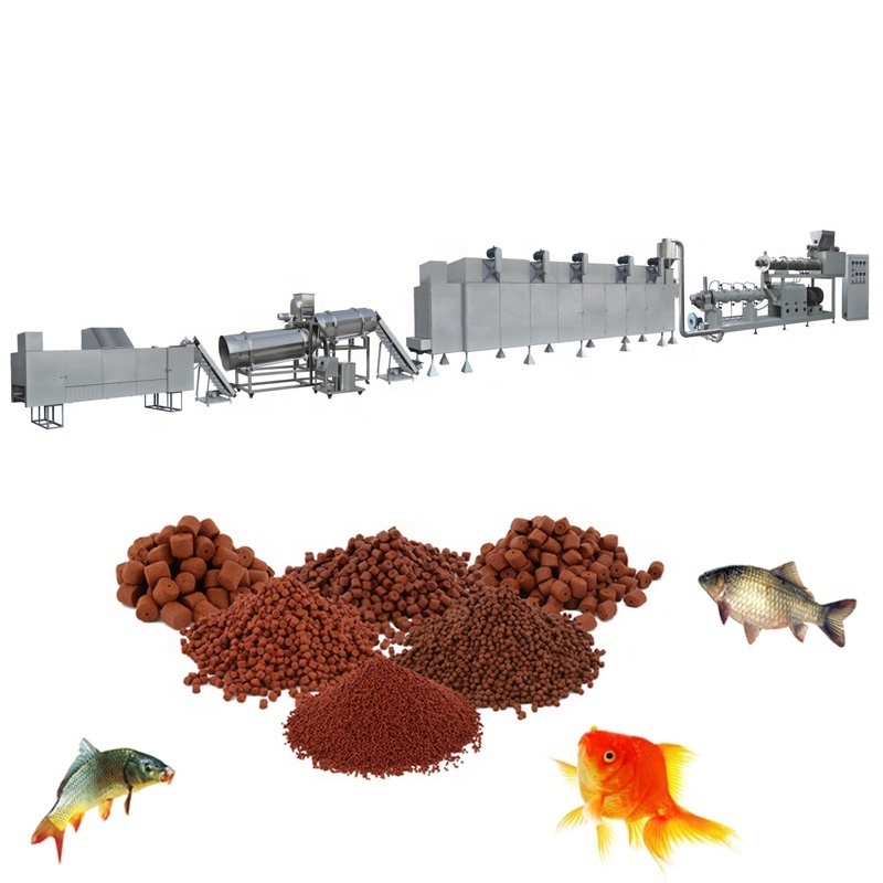 200kg per hour floating fish feed production line and grinder trout fish food machine