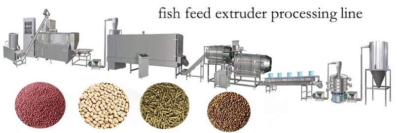 extruder for floating food fish pallet stainless steel sinking aquatic trout fish feed production line machinery machine