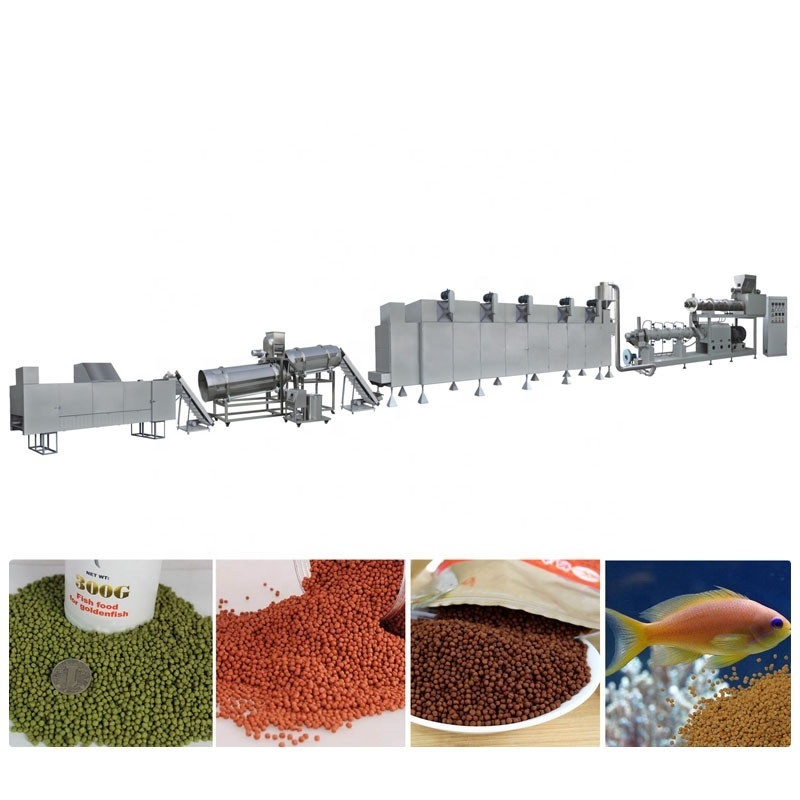 extruder for floating food fish pallet stainless steel sinking aquatic trout fish feed production line machinery machine