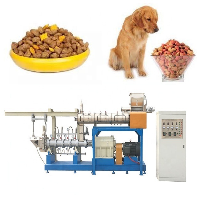 automatic full production line pedigree cat dog food making processing machine hot sale pet dog cat food extruder