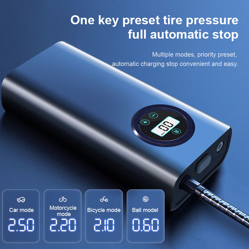 Wireless 12v tire inflator portable mini cordless tire inflator car digital automatic tire inflator