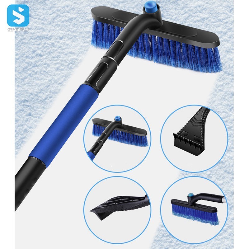 Auto Winter Heavy Duty Telescopic Cleaning Snow Sweeper Remover Shovel Brush with Ice Scraper for Car