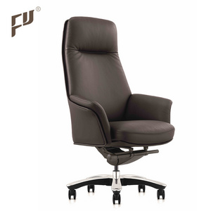 FURICCO Classic Style Luxury Swivel Genuine Leather Boss Manager Executive Office Chair