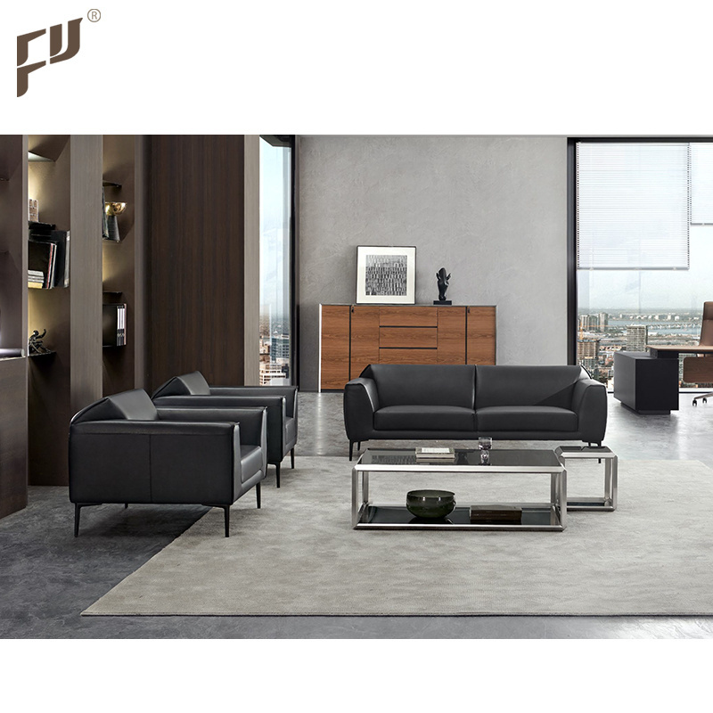 2022 Furicco High Quality Living Room Furniture Modern Design German 3 Seater Stylish Vintage Genuine Leather Sofa