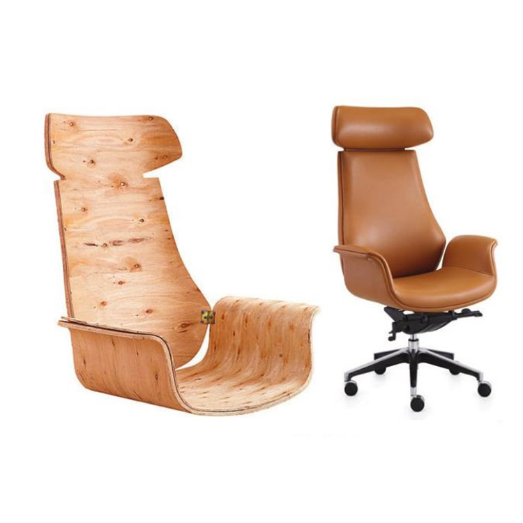 Foshan good quality modern 200kg swivel wooden bentwood plywood leather meeting room office furniture and office chair