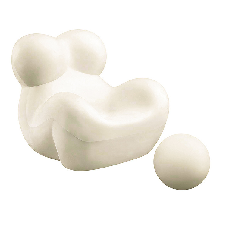 Lazy sofa ball chair with ottoman/Lounge living room mould foam ball hugging chair/Injection molded polyurethane foam chair