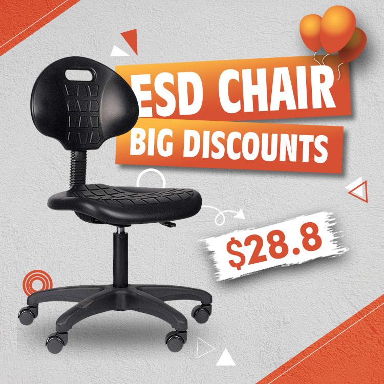 Big discounts Laboratory chair ShiDi brand hot sale promotion lab stool swivel height adjustable ESD chair with nylon base