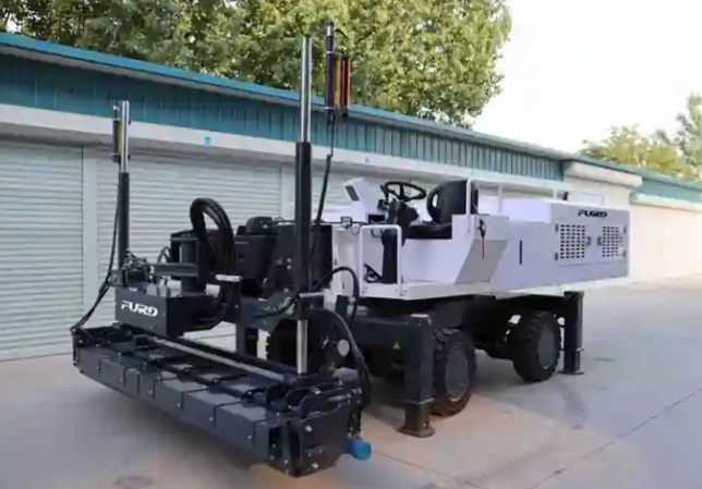 Ride on hydraulic concrete levelling large telescopic boom concrete laser screed