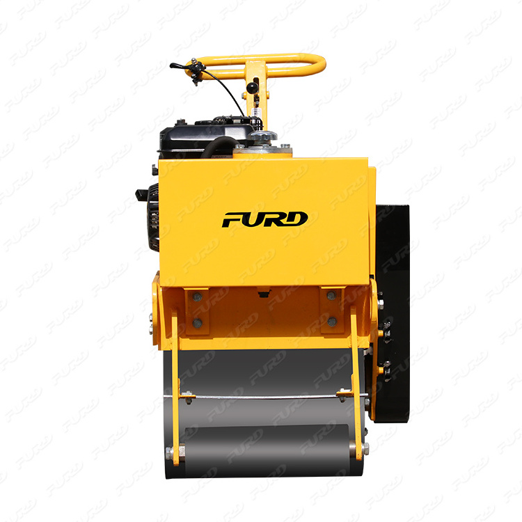 Walk Behind 9hp small compaction roller compactor 200kg hand compact mini road roller