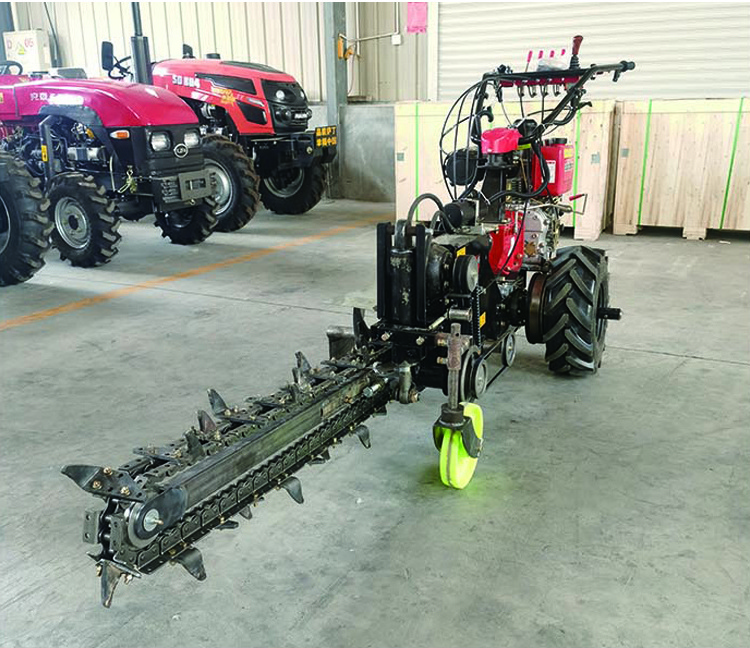 Safe and reliable chain Saw Ditching Trenching Machine Farm Trencher