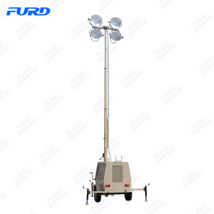 FURD Official 9m 1000W*4 Halogen Bulbs Telescopic High Mast Vehicle-Mounted Light Tower