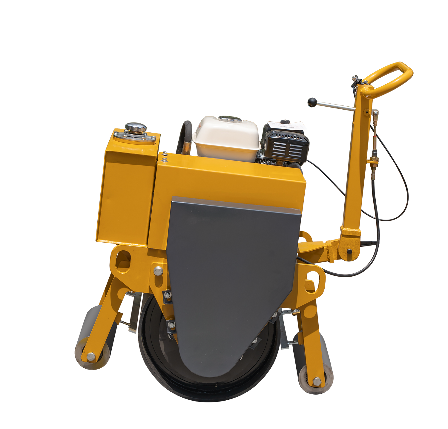 Walk Behind 9hp small compaction roller compactor 200kg hand compact mini road roller