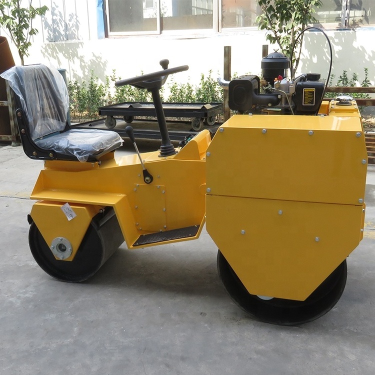 Mini road roller compactor tandem vibratory roller hydraulic double drum vbratory road roller FYL-855