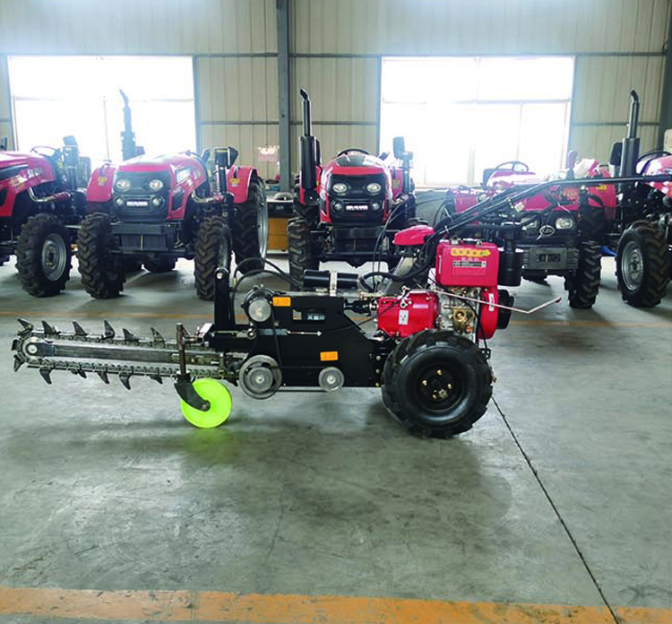 Safe and reliable chain Saw Ditching Trenching Machine Farm Trencher