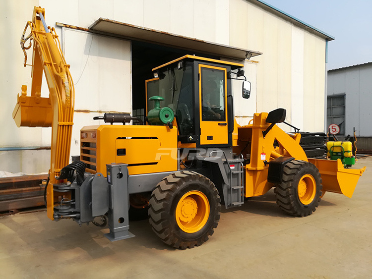 Easy operation mini 4x4 small wheel backhoe loader sale