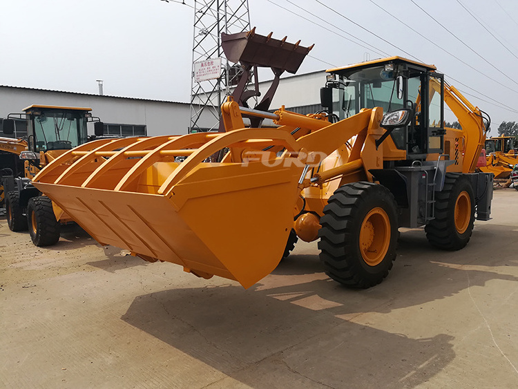 Easy operation mini 4x4 small wheel backhoe loader sale