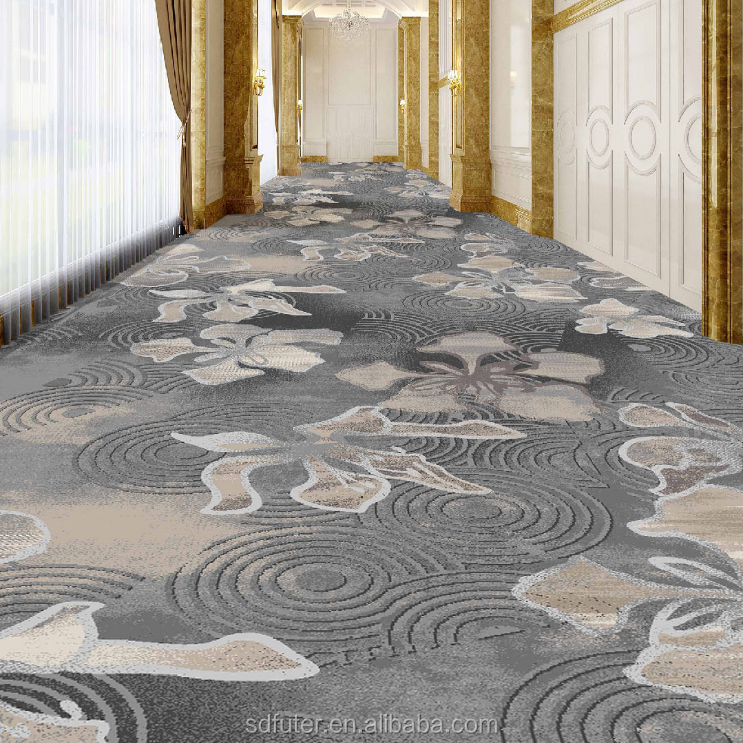 FTR Nylon/Polyester Customized Premium Banquet Hall Casino Carpet for Hotels