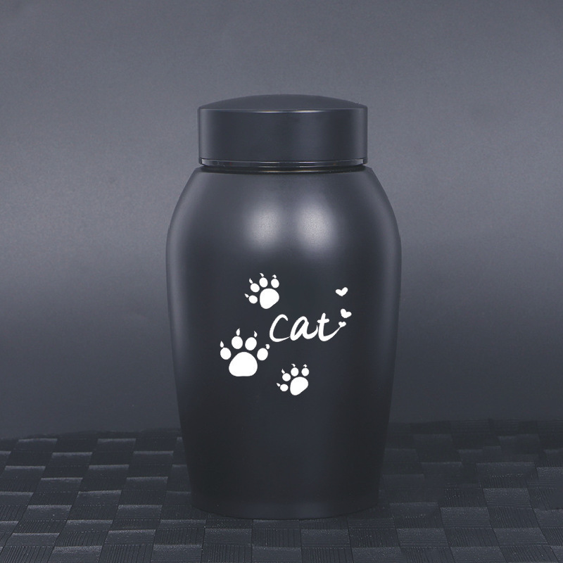 Memorial Pet Cremation Urn Cat Caskets Urns Cremation Dog Ashes Wholesale Stainless Steel Sustainable Metal Urns for Cats