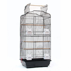 Horizontal Sliding Iron Large Bird Cages Collapsible Easy Shipping Birdcage For Parrot Comfortable Stainless Steel Wire Cage