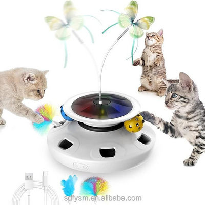 Novelty Designed Products   3 in 1 Cat Toys Rechargeable,Interactive Cat Toys for Indoor Cats,Automatic Cat Toy with 2000mA Batt