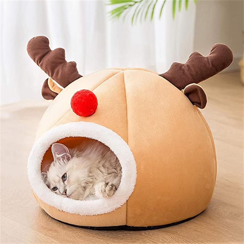 Christmas Pet Products Outdoor Kitty House Antibacterial Cat Shelter Pet Self Warming Beds Cat Condo nestting bedding mat bed