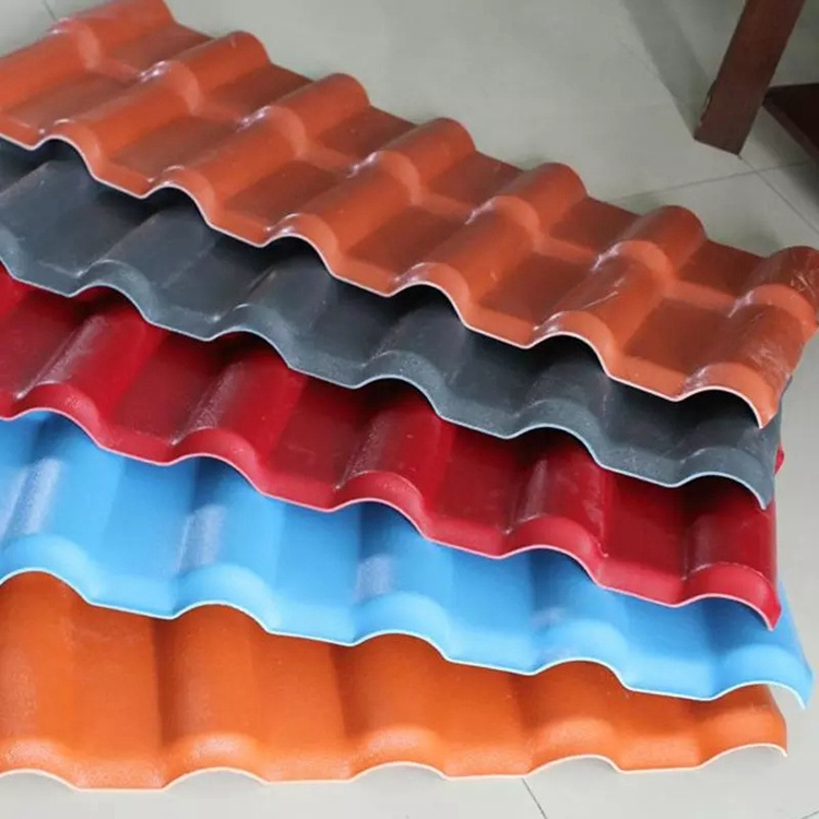 Building Thermal insulation ASA PVC Synthetic Resin corrugated roof sheet UV protected UPVC Material plastic roofing tile