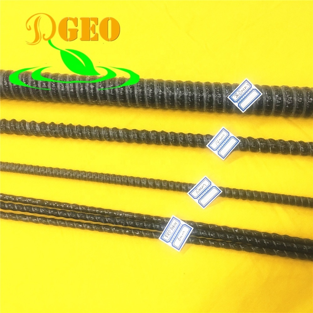 GFRP Pultrusion process Epoxy resin rebar Reinforced bolt 6-32mm with sand coated