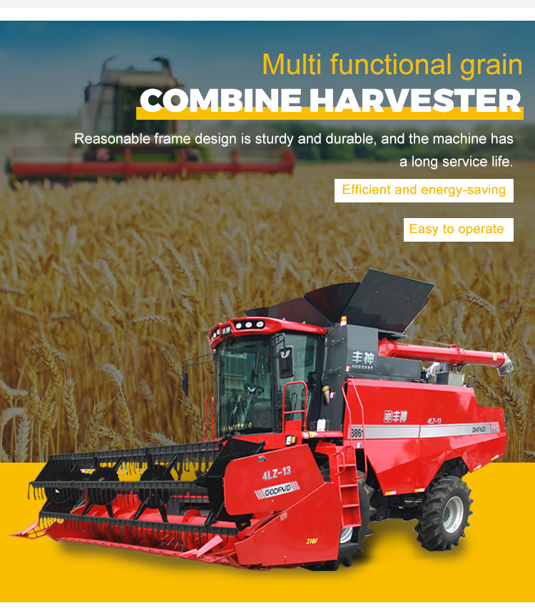 Multi-function grain combine harvester wheat maize soybean sunflower Reaper Wheat combine Harvester Price