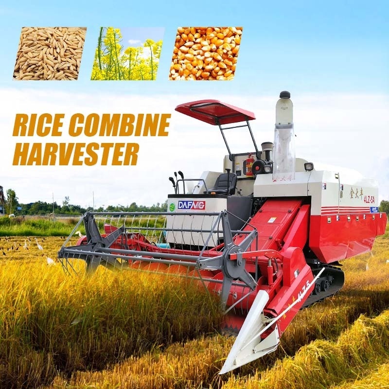 China cheaper price paddy harvester mini rice reaper crawler rice combine Harvester hot sale