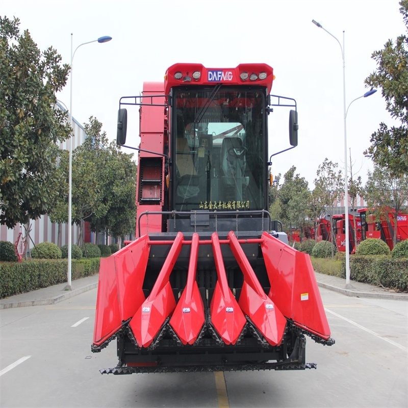 2022 high productivity popular 2 rows/3 rows/4 rows /5 rows maize combine harvester machine with chopper and peeler system