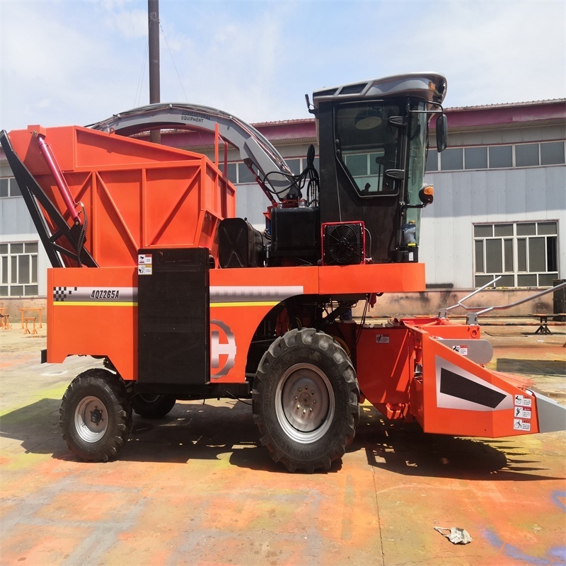 Self propelled multiple crops stalk forage harvester double Rows silage harvester for Corn Stalk