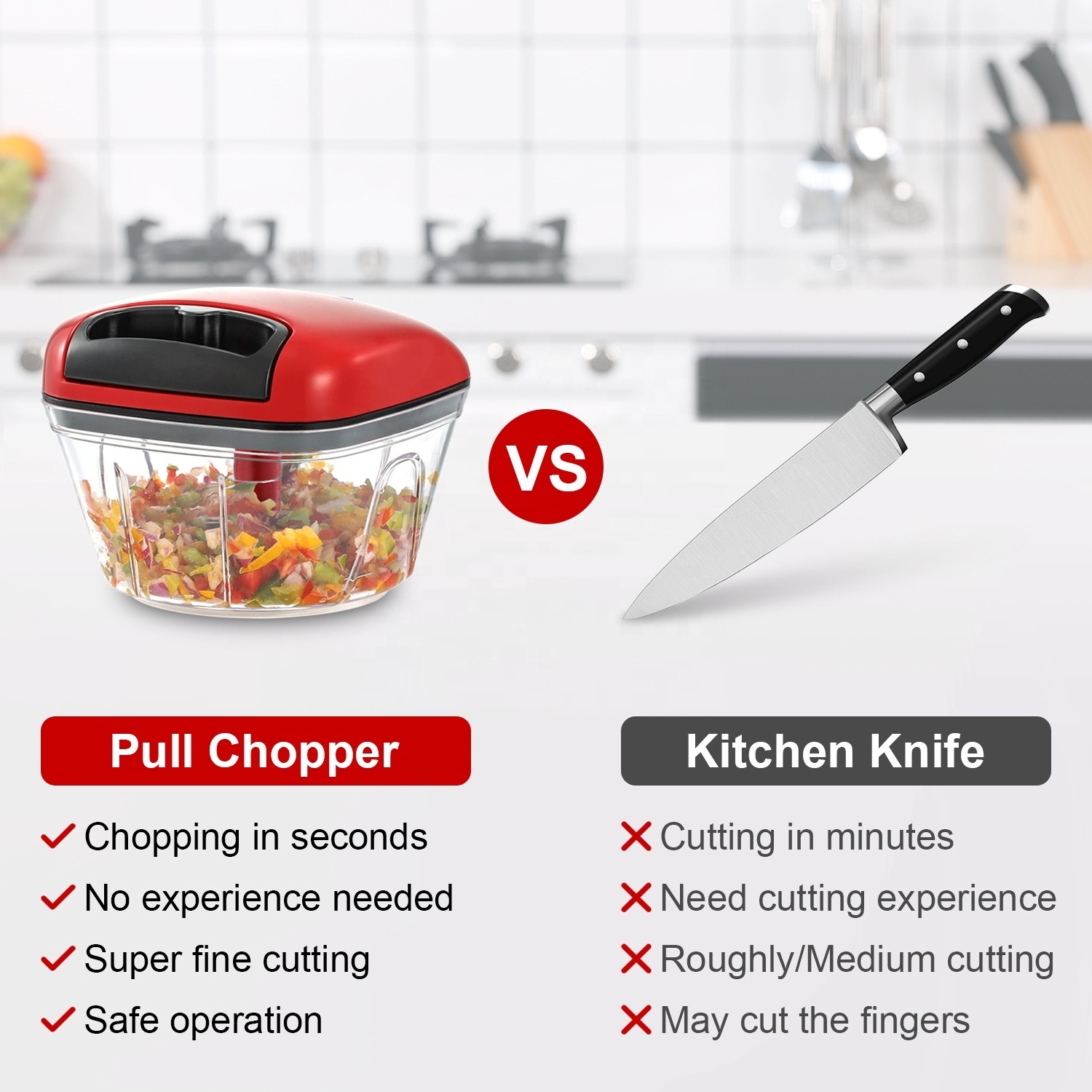 Multi function mini food pull chopper manual hand speedy pull chopper