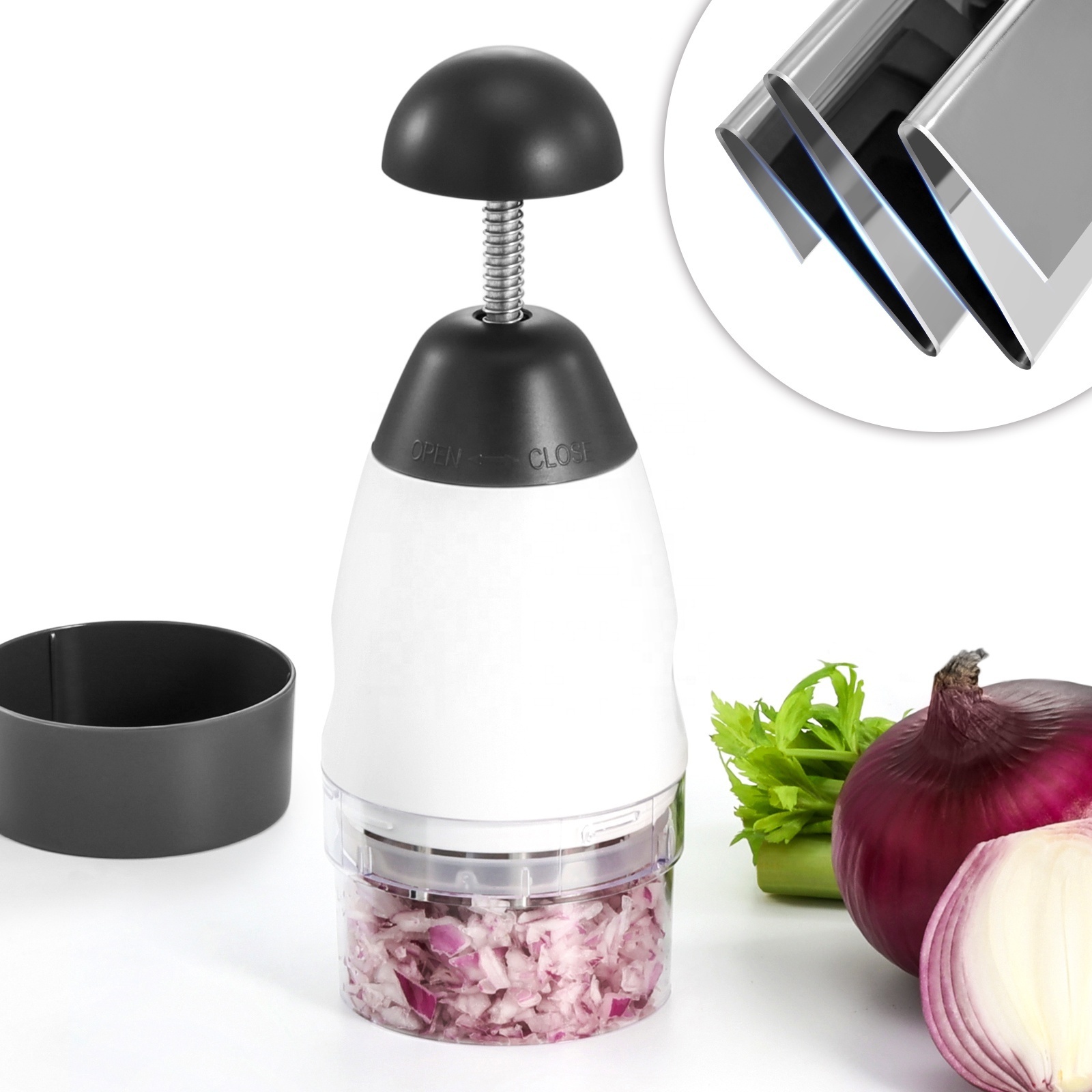 Kitchen Manual Onion Quick Chopper Food Chopper Blender Handheld Vegetable Slicer Cutter Chopper